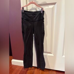 Lululemon Black Leggings Raw Hem Fast & Free 0 21"